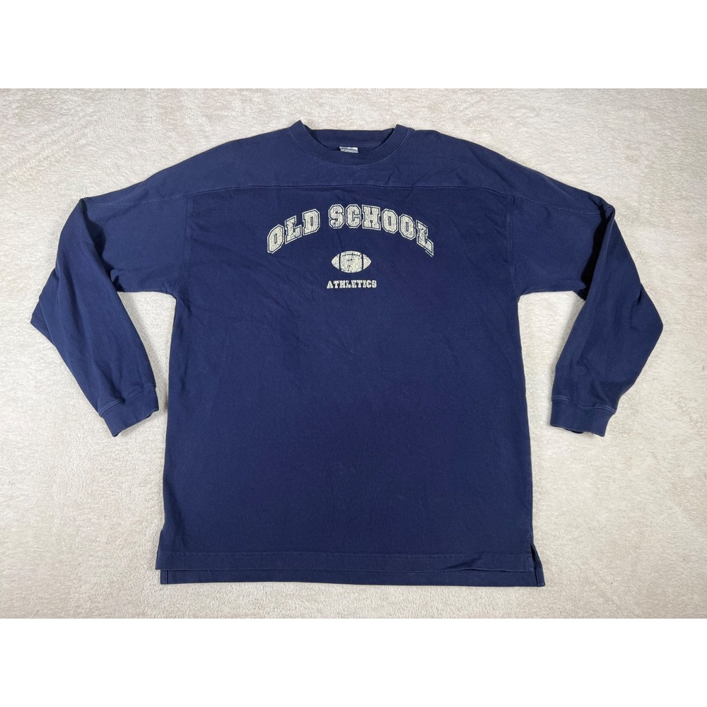 EMI Sportswear Jersey Mens Large Navy Blue Good Old School Athletics Football